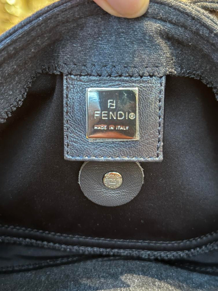 Fendi FF Grey Neoprene Baguette