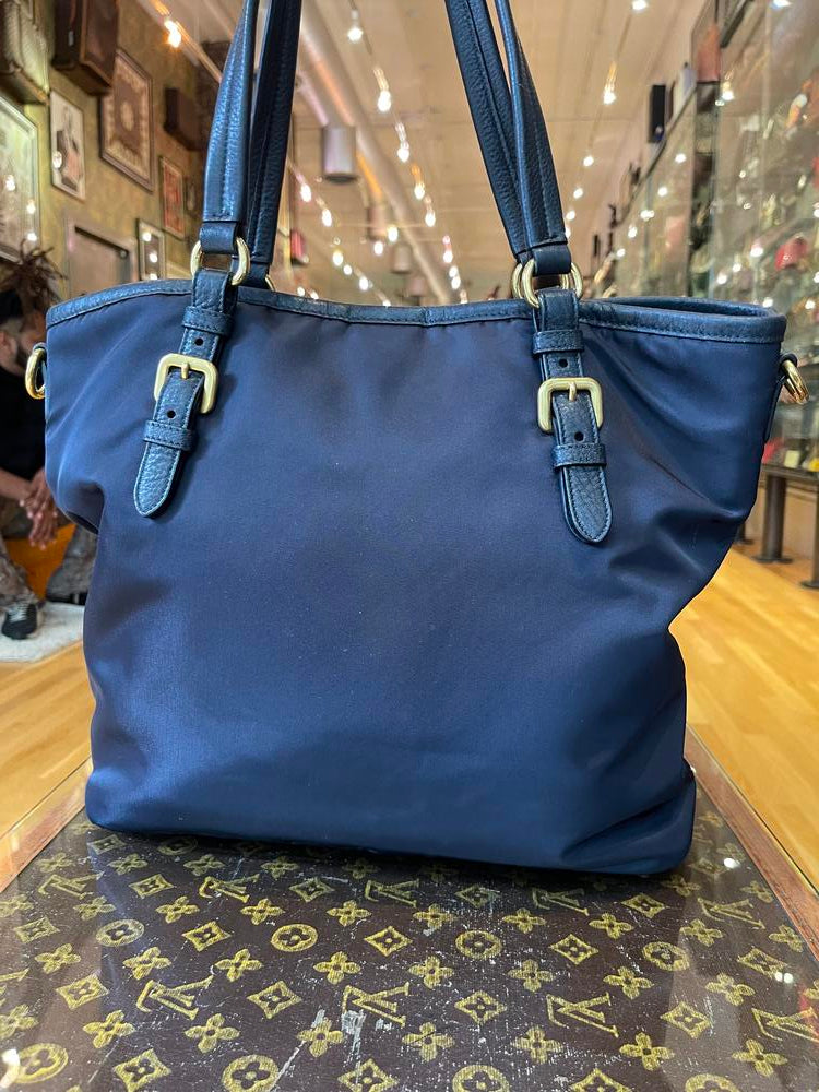 Prada Navy 2Way Bag Nylon/Leather