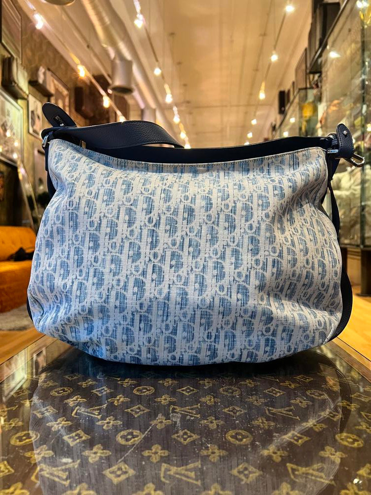 Dior 2Way Kasuri Saddle Bag Blue