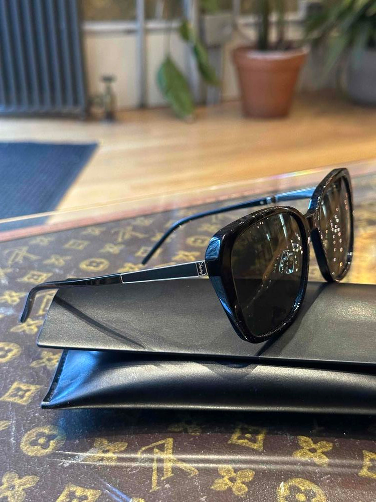 YSL Oversized Frame Sunglasses Black