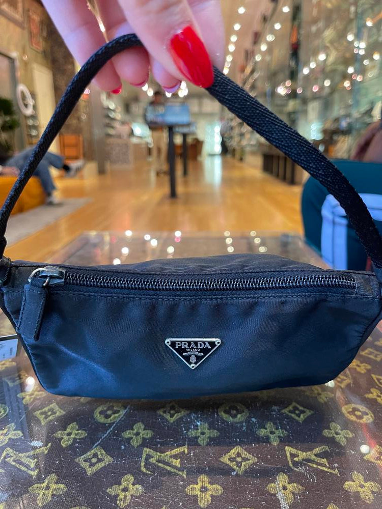 Prada Black Nylon Pochette