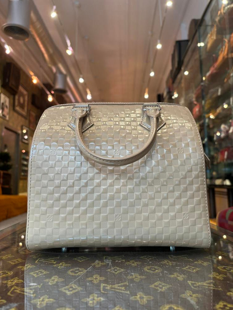 Louis Vuitton Damier Facette Cube Speedy MM Beige