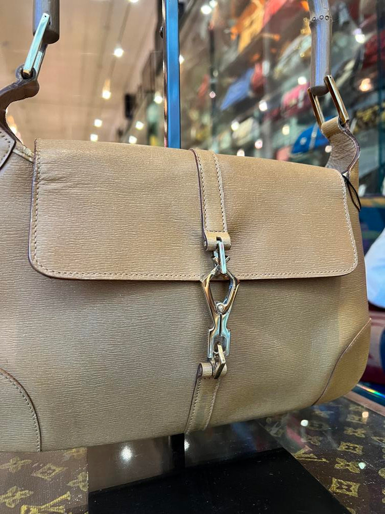 Gucci Brown Leather Bamboo Jackie Handbag