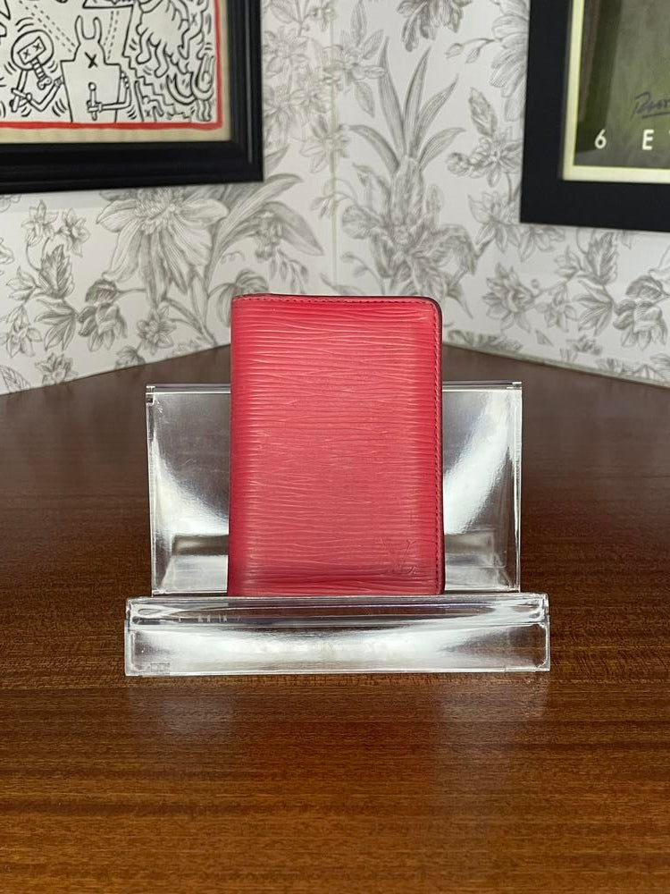 Louis Vuitton Red Epi Card Holder