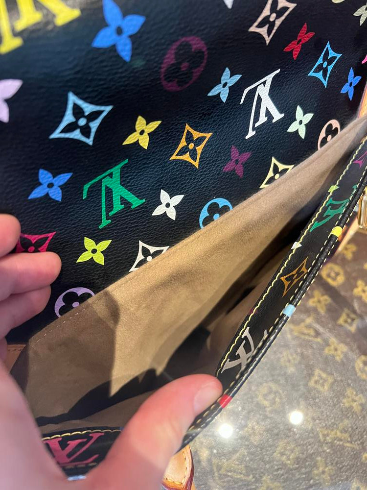 Louis Vuitton Black Multi Murakami Beverly GM