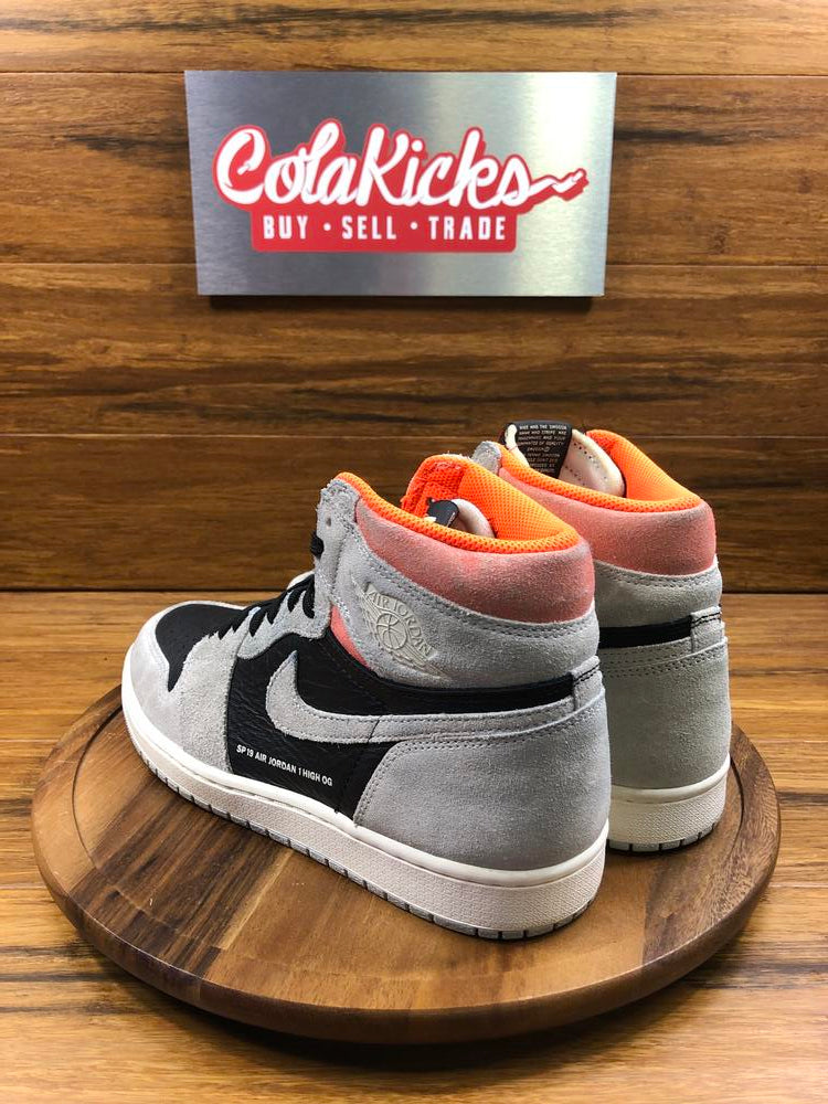 Jordan 1 Retro High Neutral Grey Hyper Crimson