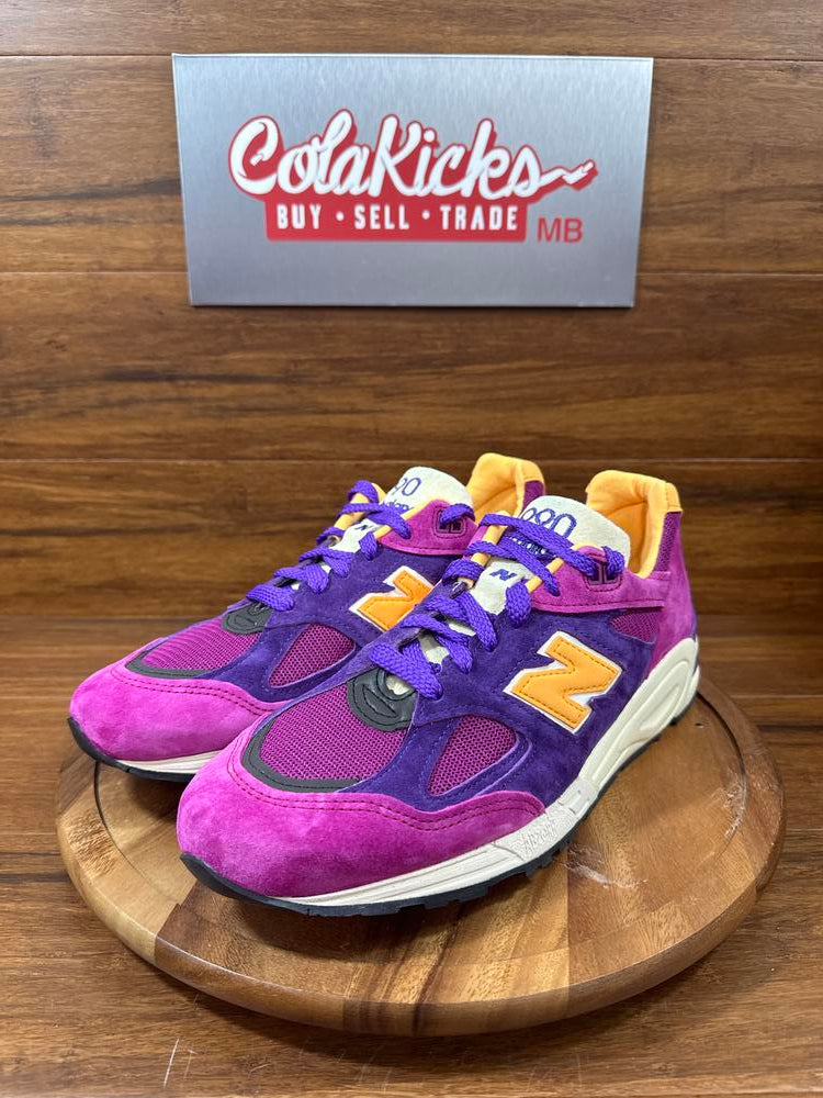 New Balance 990v2 MiUSA Teddy Santis Purple Yellow