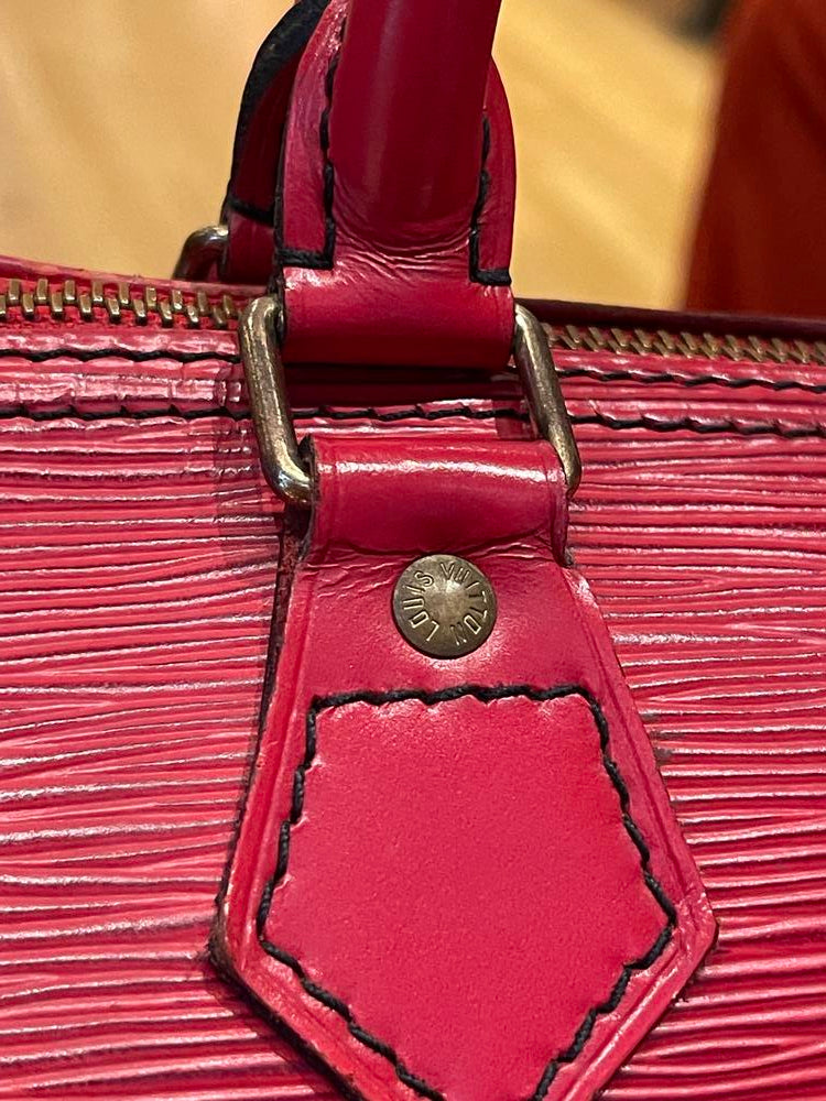 Louis Vuitton Red Epi Speedy 25