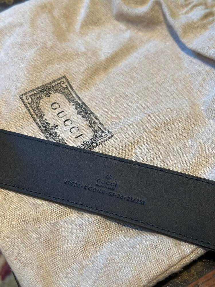 Gucci Interlocking G Belt GG Supreme Black