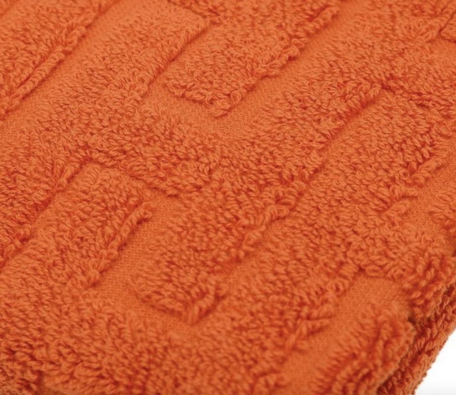 Hermes Orange Carre Stairs Hand Towel