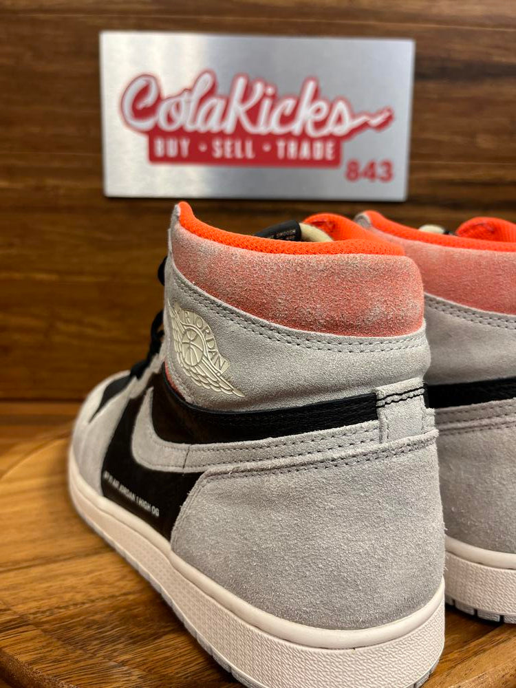 Jordan 1 Retro High Neutral Grey Hyper Crimson