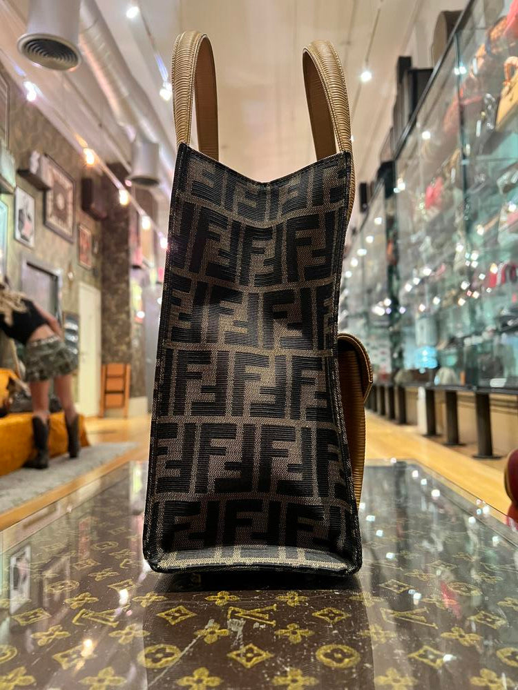 Fendi Zucca Front Pocket Tote Bag