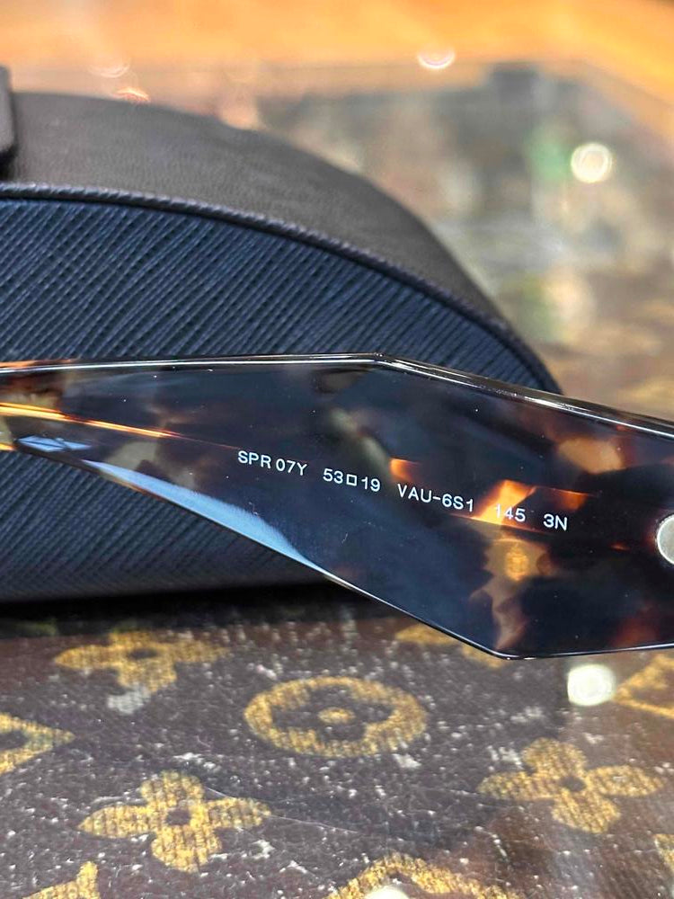 Prada Tortoiseshell Logo Cat-Eye Sunglasses