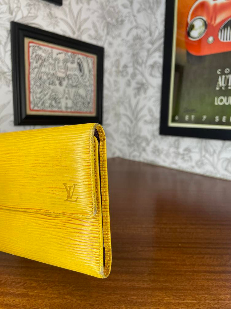 Louis Vuitton Yellow Epi Long Wallet