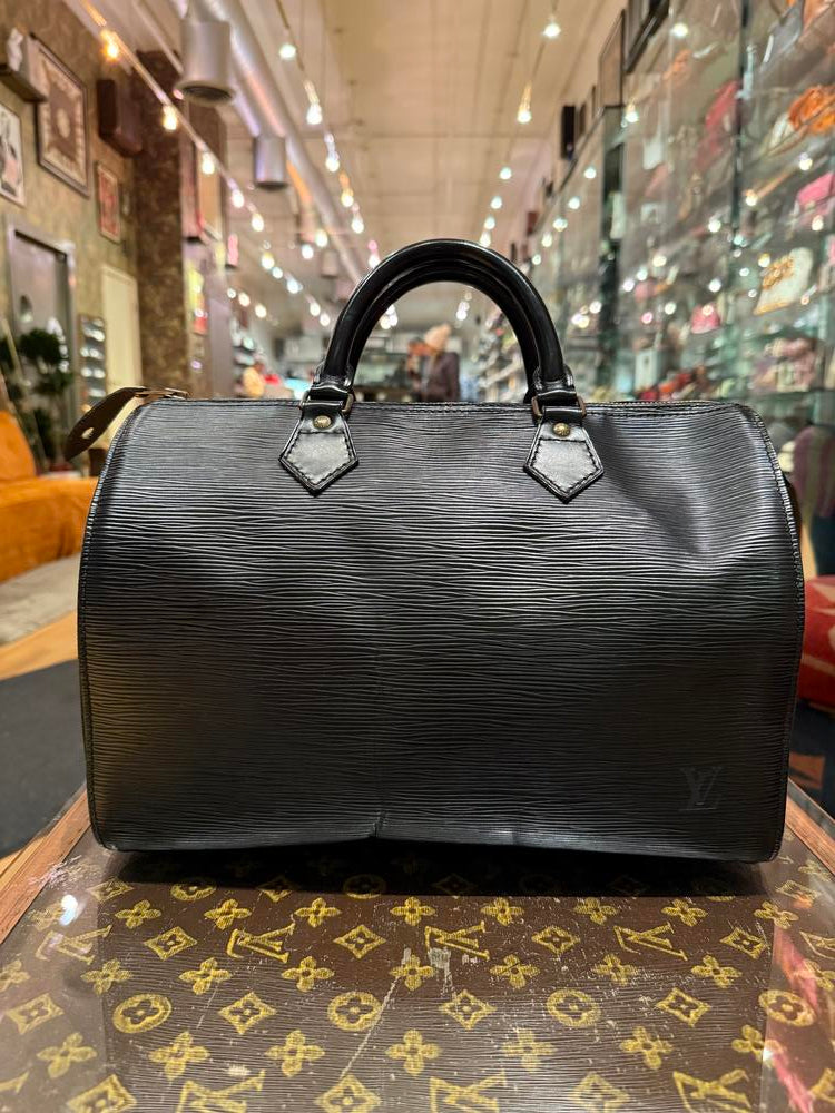 Louis Vuitton Black Epi Speedy 30