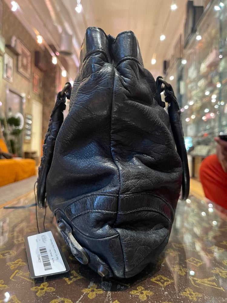 Balenciaga Black Leather City Bag