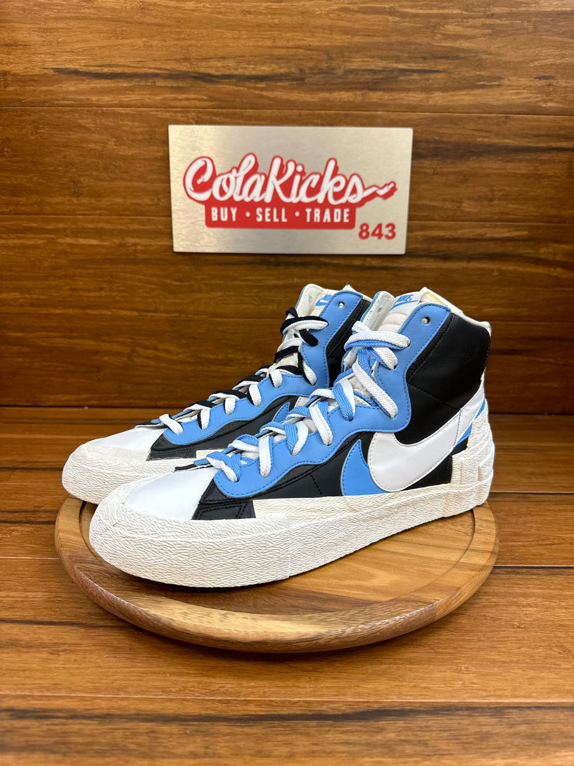 Nike blazer sacai sales blue