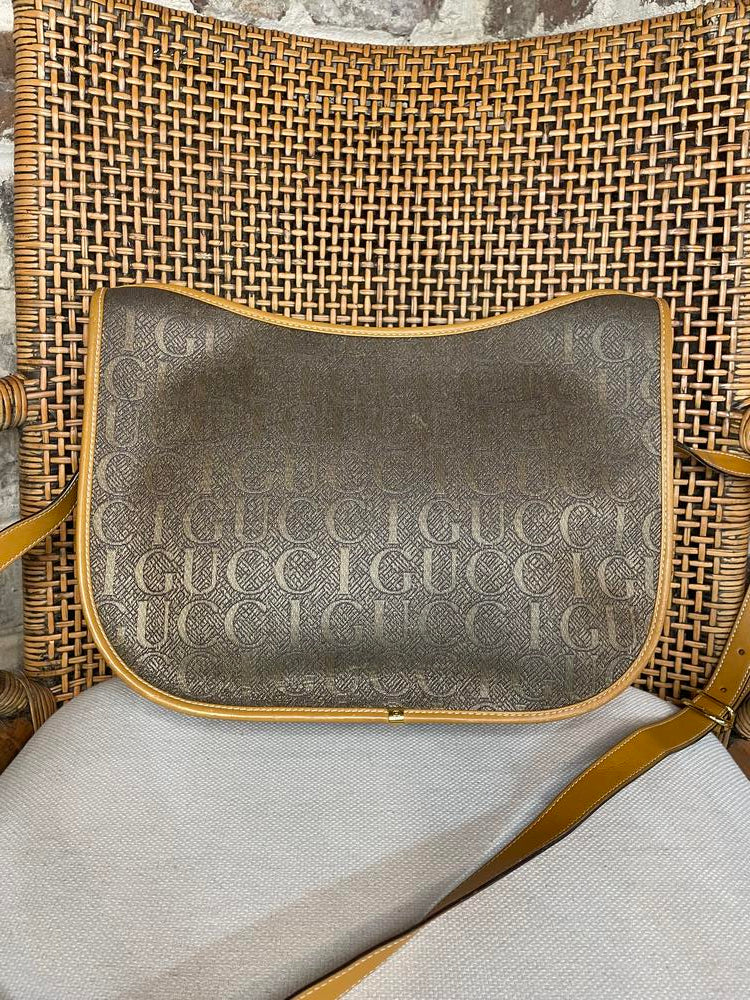 Gucci Monogram Crescent Shoulder Bag