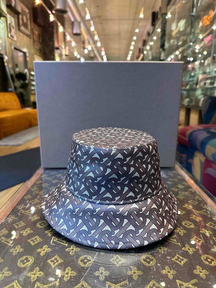 Burberry Monogram Print Bucket Hat Brown (No Dust Bag)