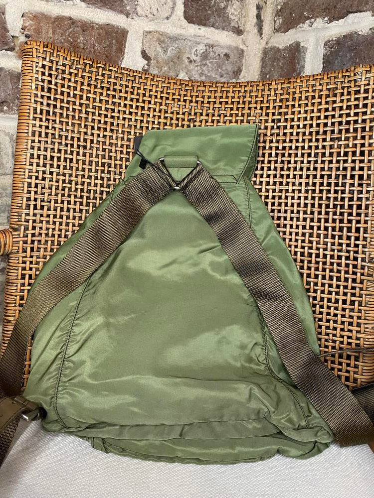 Prada Olive Nylon Backpack