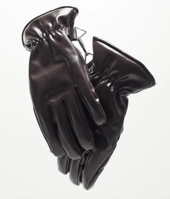 Bottega Brown Faux Leather Gloves (Women's)