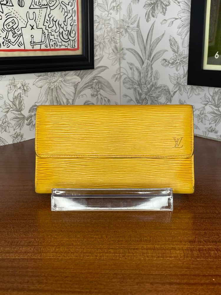 Louis Vuitton Yellow Epi Long Wallet