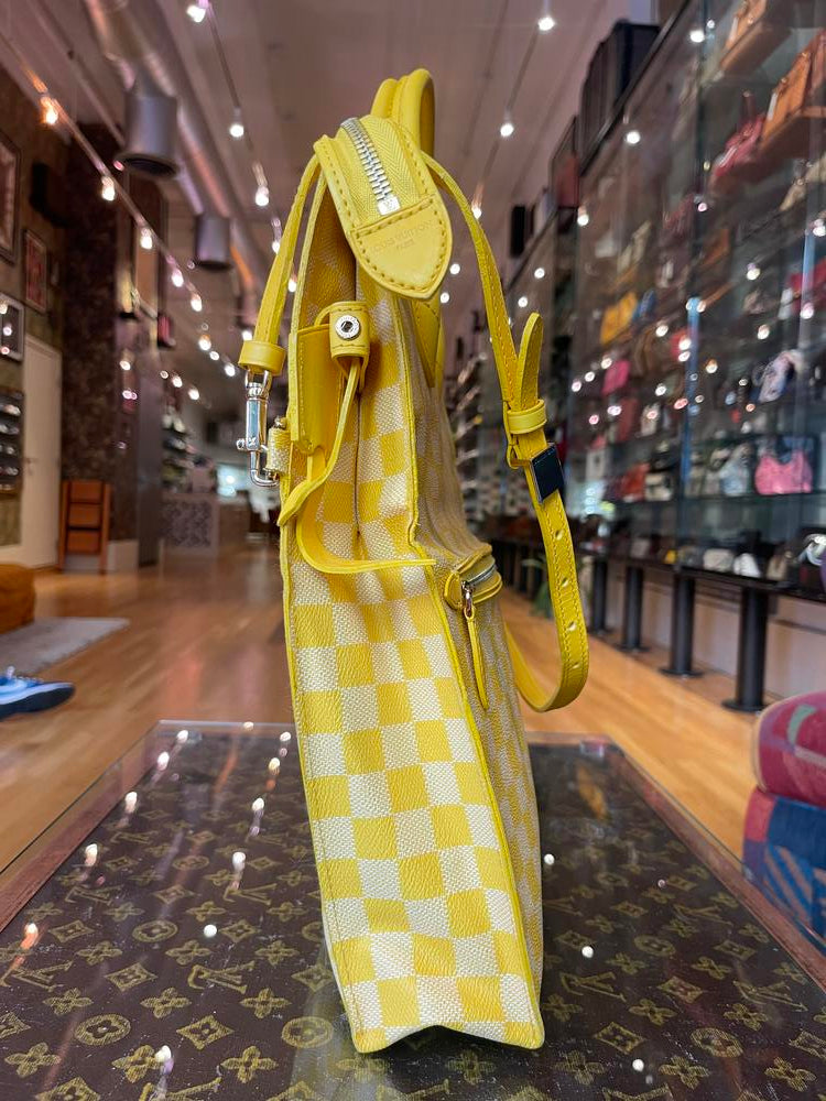 Louis Vuitton Damier Couleur Mobil Tote Yellow