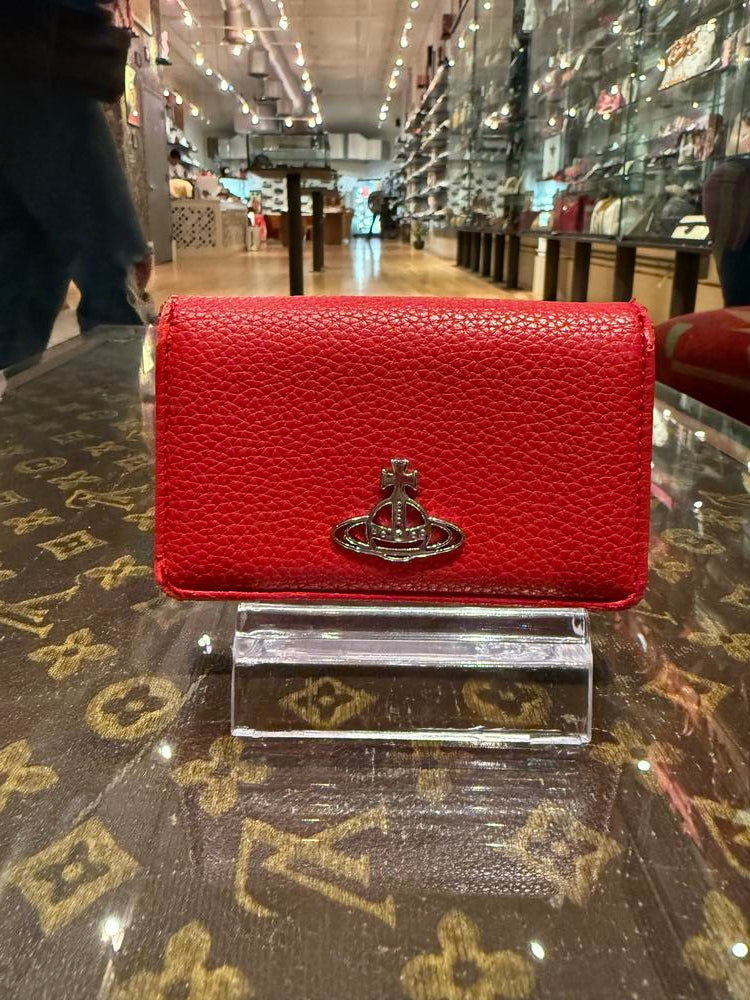 Vivienne Westwood Red Vegan Leather Cardholder