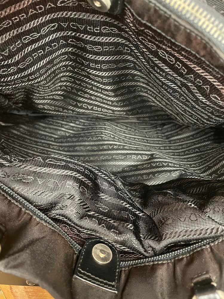 Prada Black Nylon Zippy Tote