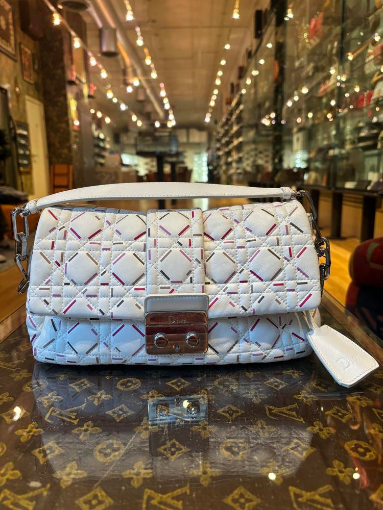 Dior Miss Dior Cannage Patterned Leather Shoulder Bag