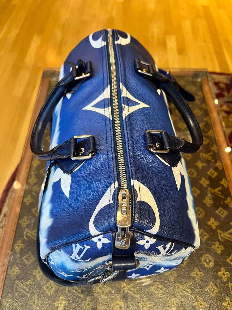 Louis Vuitton Speedy Bandouliere 30 Limited Edition Blue Escale