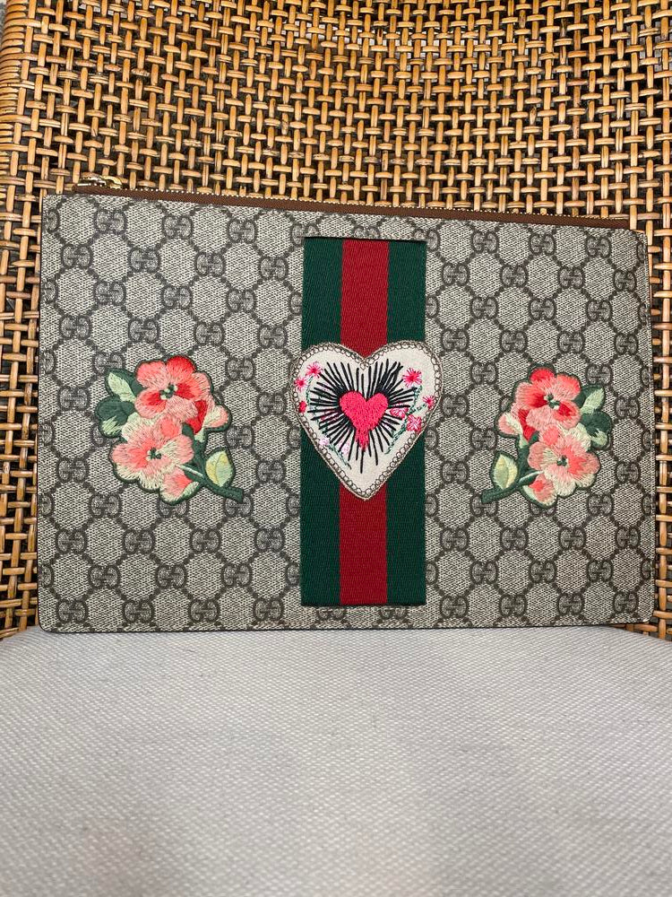 Gucci Floral Heart Clutch