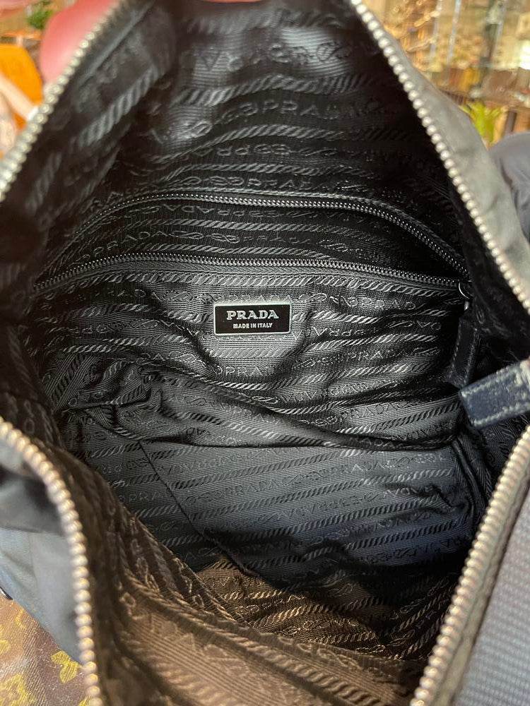 Prada Black Nylon Strap Shoulder Bag