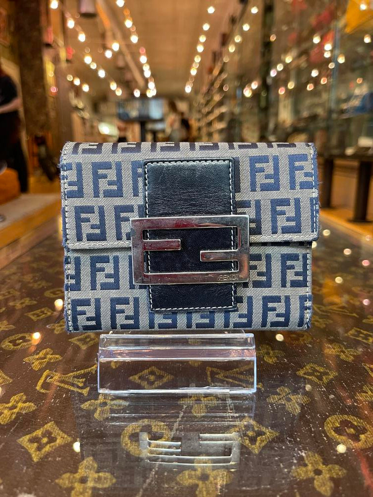 Fendi FF Logo Wallet Blue