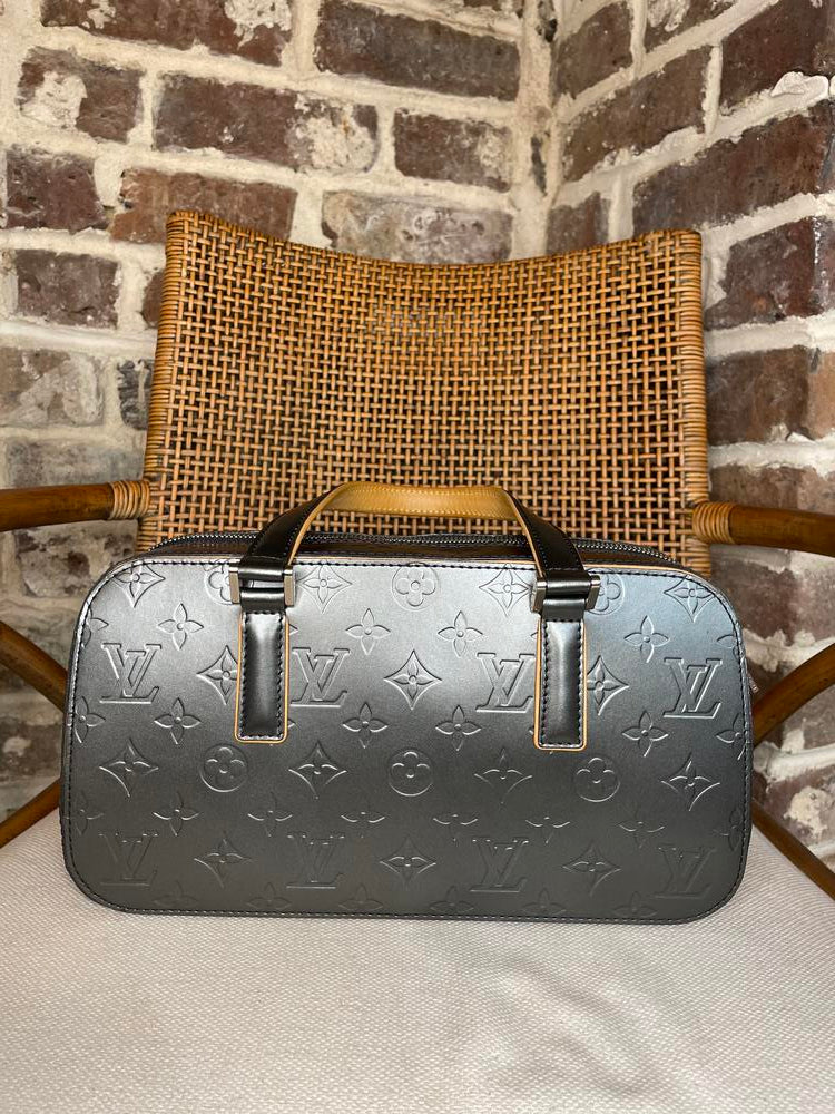 LV Shelton handbag, monogram matte metallic