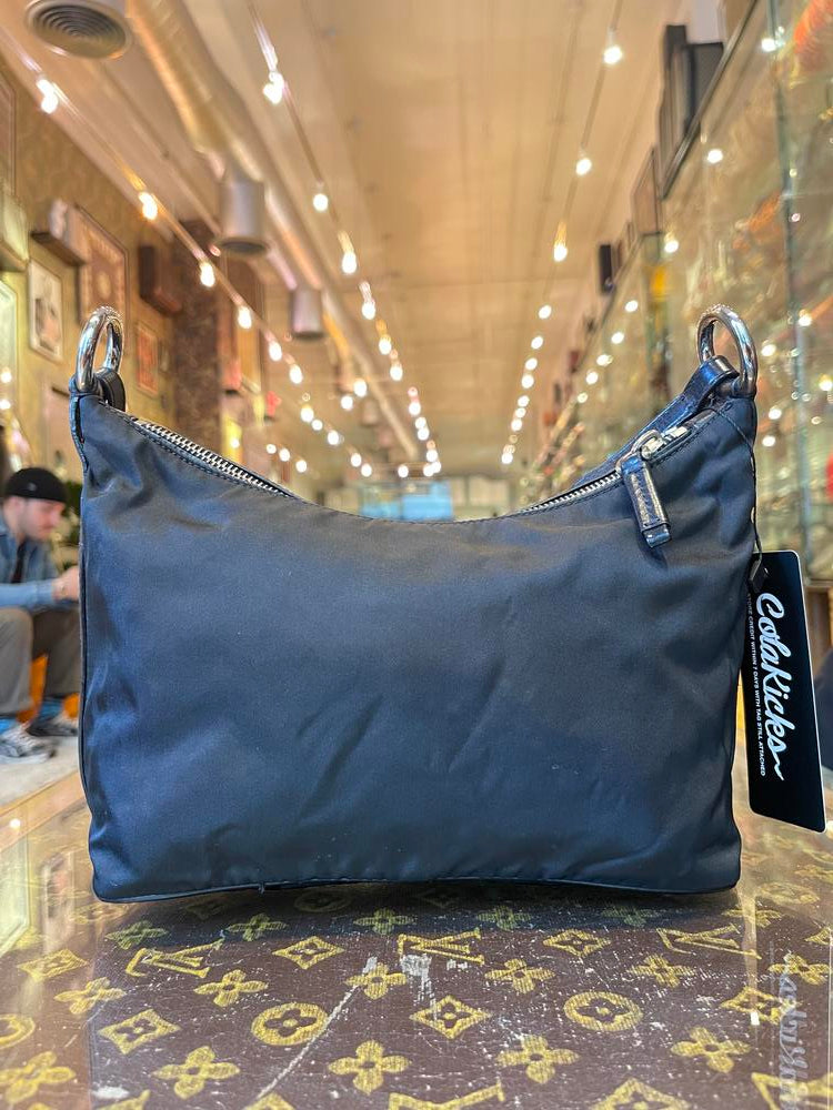 Prada Black Nylon/Leather Shoulder Pochette