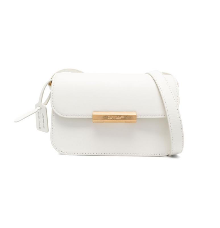 Off-White Logo Plaque White Box Leather Crossbody