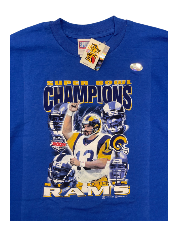 Rams Kurt Warner Pointing Tee Blue (Youth)