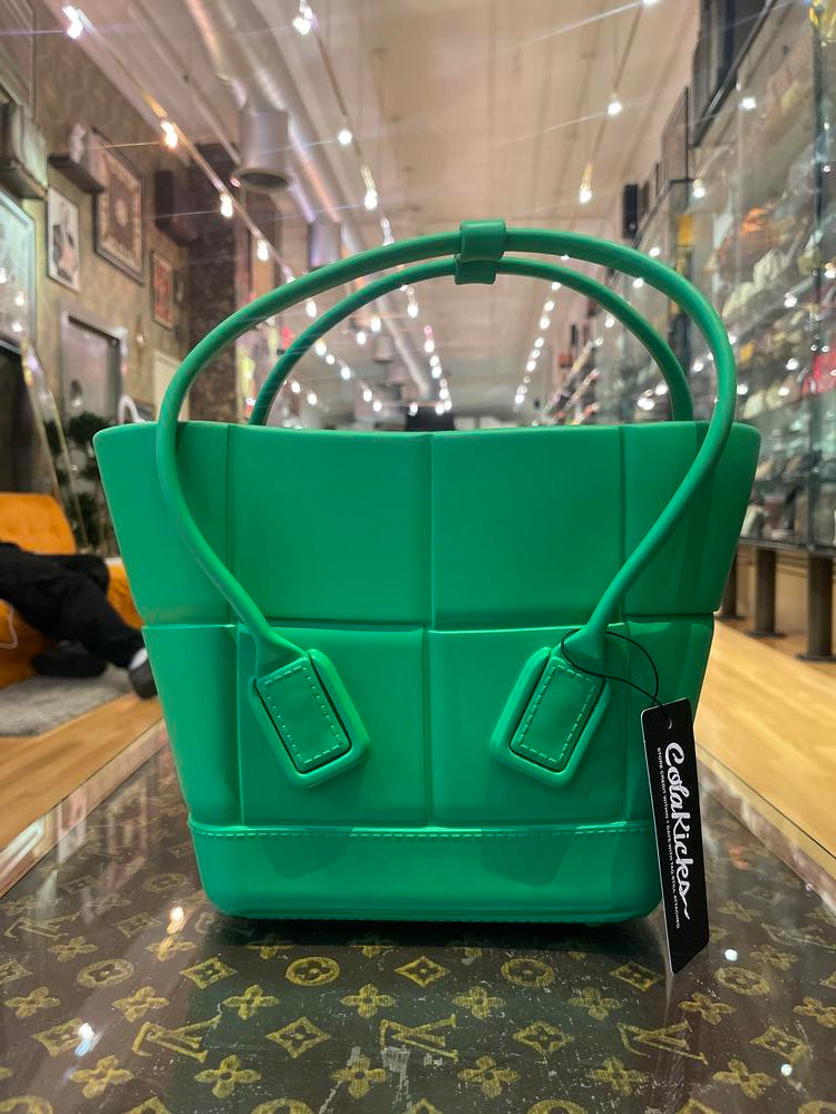 Bottega Intrecciato Acro Tote Green