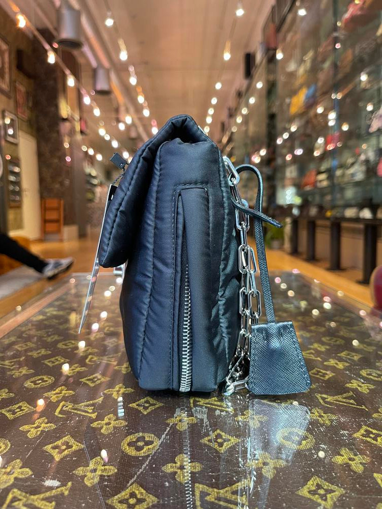 Prada Black Nylon Chain Bag