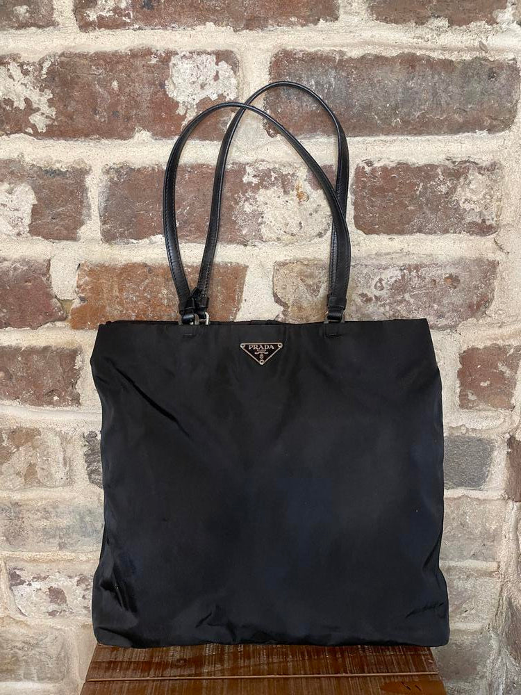 Prada Black Nylon Zippy Tote