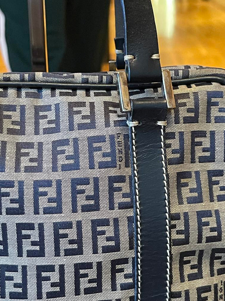 Fendi Canvas/Leather Handbag Navy