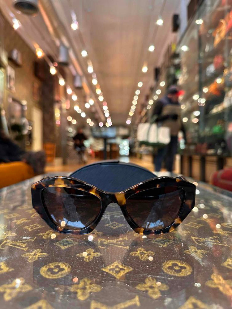 Prada Tortoiseshell Logo Cat-Eye Sunglasses