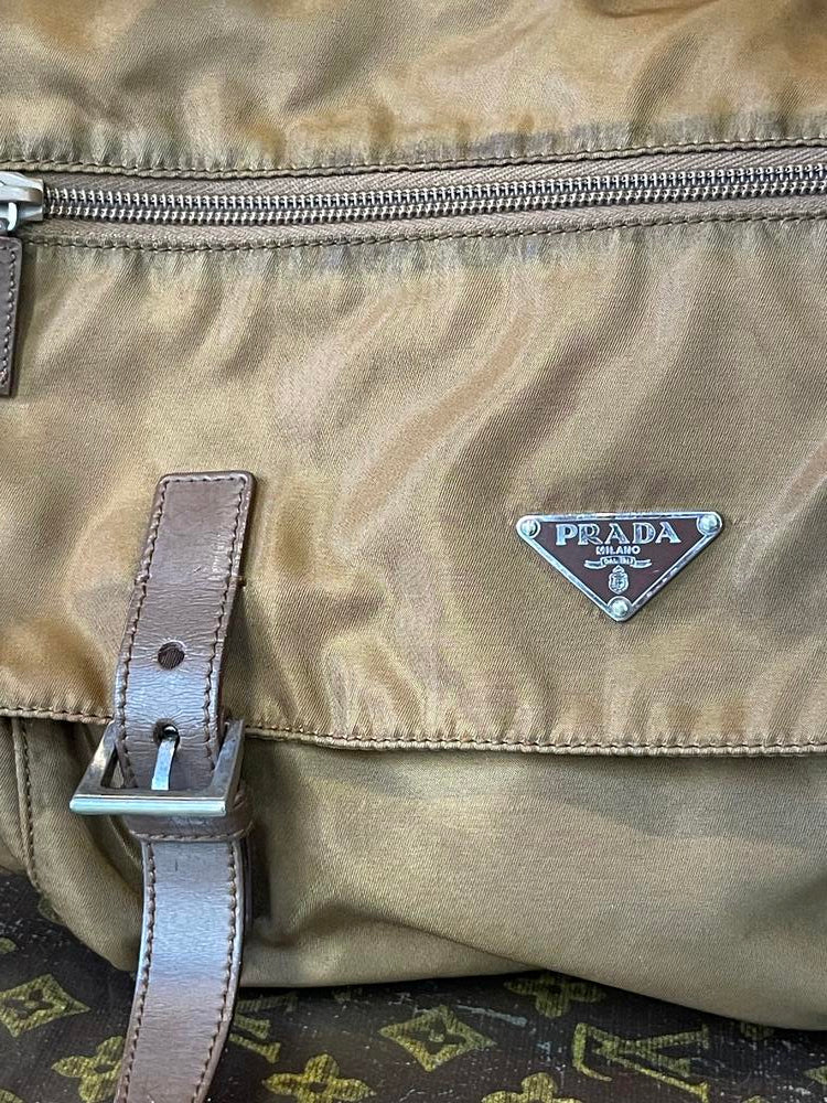 Prada Brown Nylon/Leather Crossbody