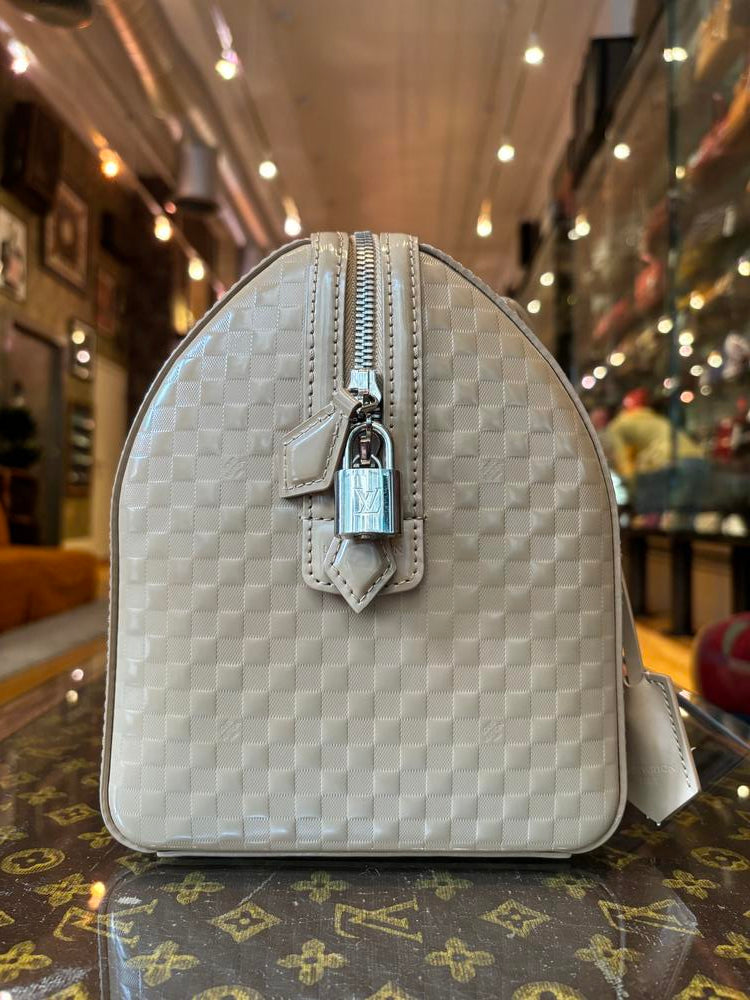 Louis Vuitton Damier Facette Cube Speedy MM Beige