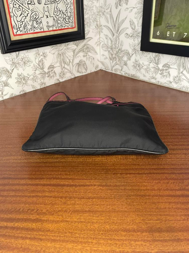 Prada Black/Pink Nylon Handbag