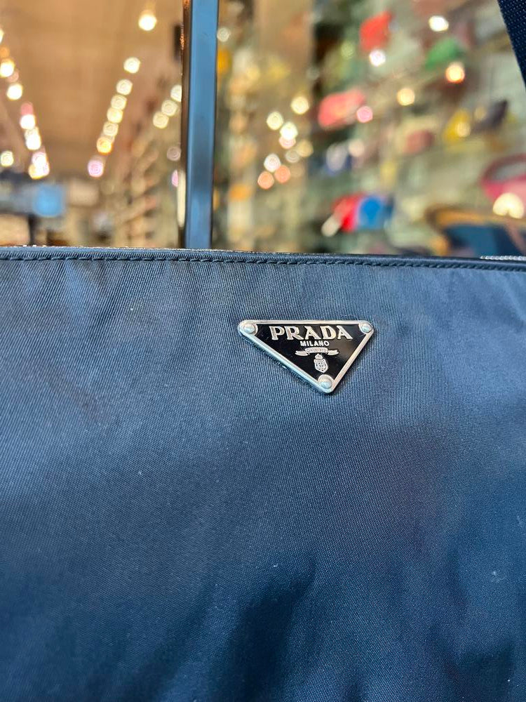 Prada Black Tessuto Nylon/Leather Shoulder Bag