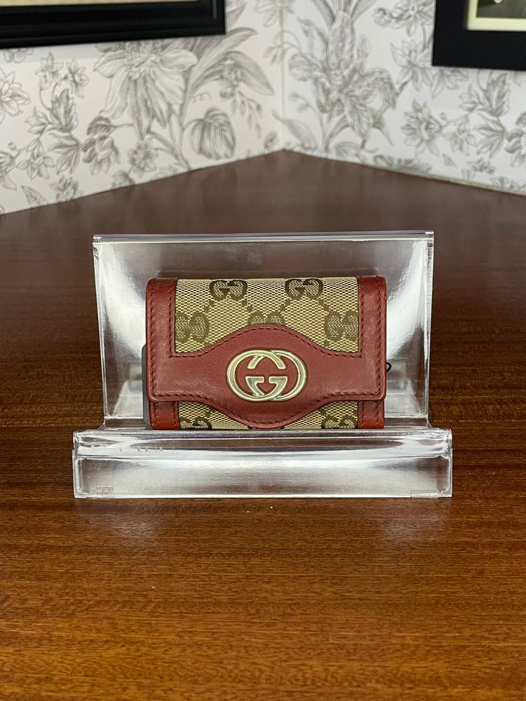 Gucci Brown/Red Key Holder