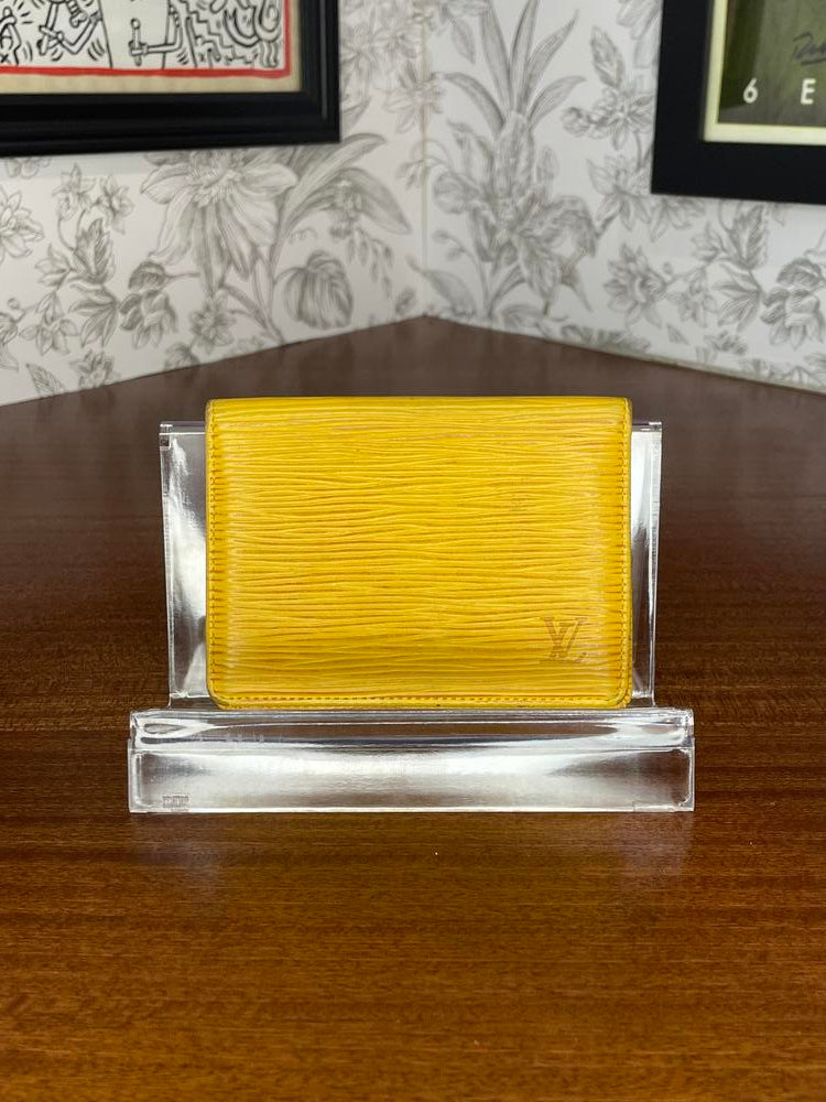 Louis Vuitton Yellow Epi ID Holder