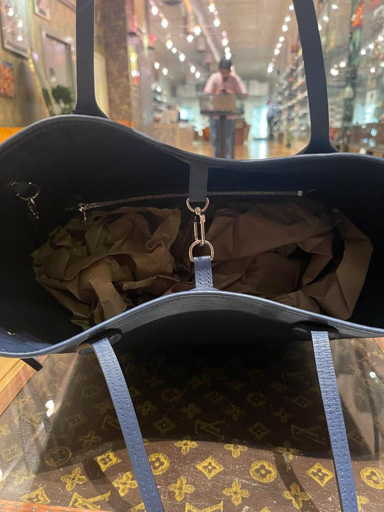 Louis Vuitton Neverfull MM Indigo Epi w/ Pouch